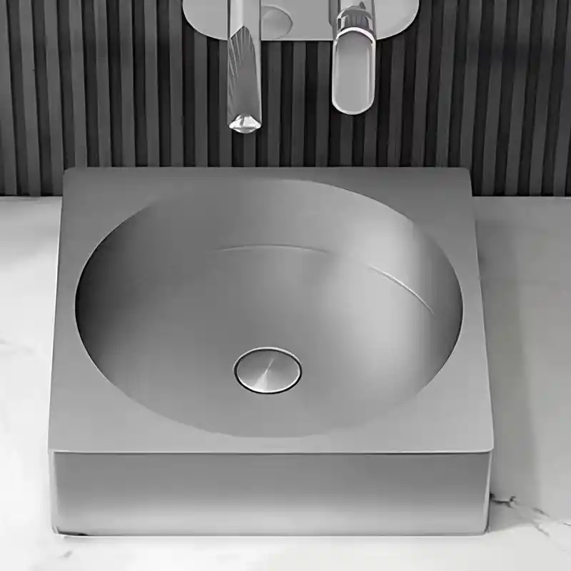 Schnelle Sch S5507 Chrome Tezgah Üstü Kare Çelik Lavabo
