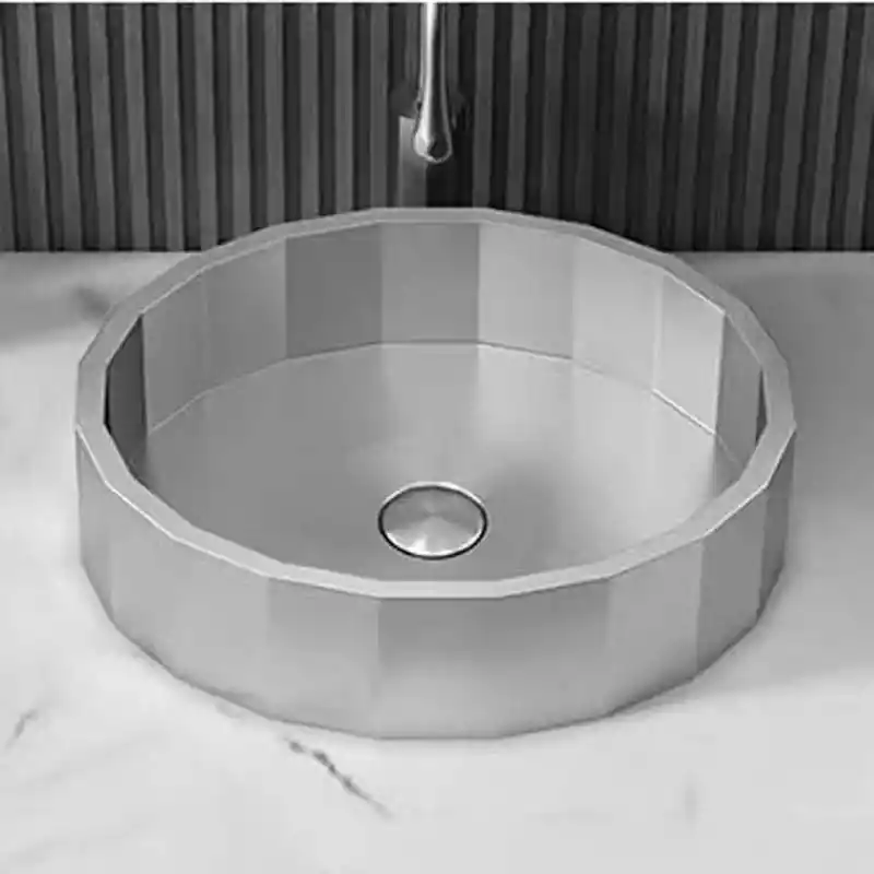 Schnelle Sch S5509 Chrome Tezgah Üstü Hegzagon Çelik Lavabo