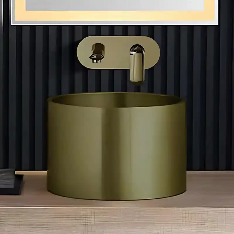 Schnelle Sch B5511 Rustik Tezgah Üstü Oval Çelik Lavabo