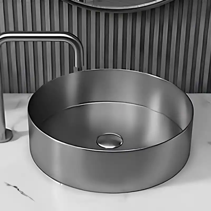 Schnelle Sch BL5513 Grey Tezgah Üstü Oval Çelik Lavabo