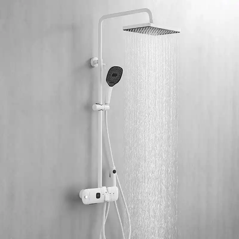 Schnelle Neptün White Termostatik Dijital Duş Seti