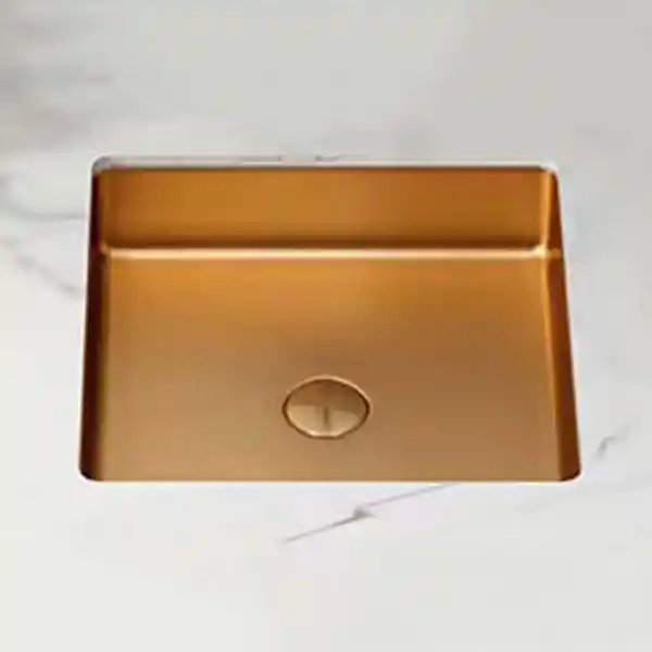 Schnelle Sch RG203 Rose Gold Tezgah Altı Dikdörtgen Çelik Lavabo