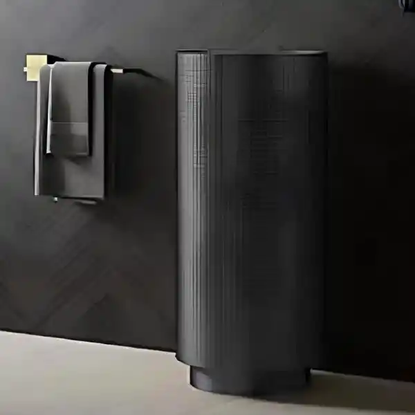 Schnelle Sch BK8822 Black Monoblok Oval Çelik Lavabo