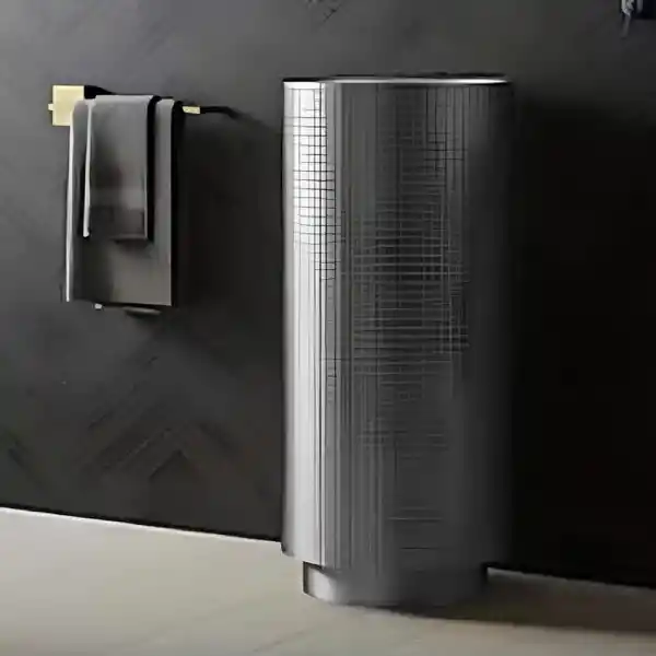 Schnelle Sch BL8822 Grey Monoblok Oval Çelik Lavabo