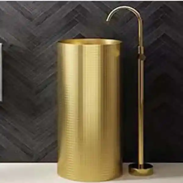 Schnelle Sch G8811 Gold Monoblok Oval Çelik Lavabo