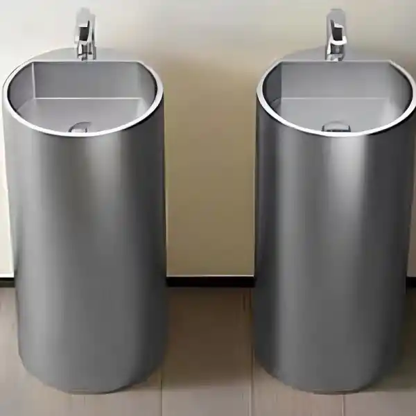 Schnelle Sch S8801 Chrome Monoblok Oval Çelik Lavabo