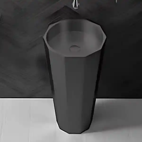 Schnelle Sch BK8802 Black Monoblok Hegzagon Çelik Lavabo