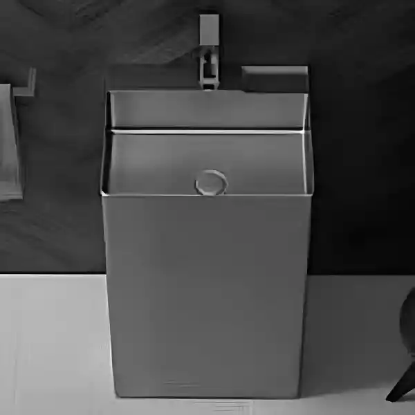 Schnelle Sch BL8803 Grey Monoblok Dikdörtgen Çelik Lavabo