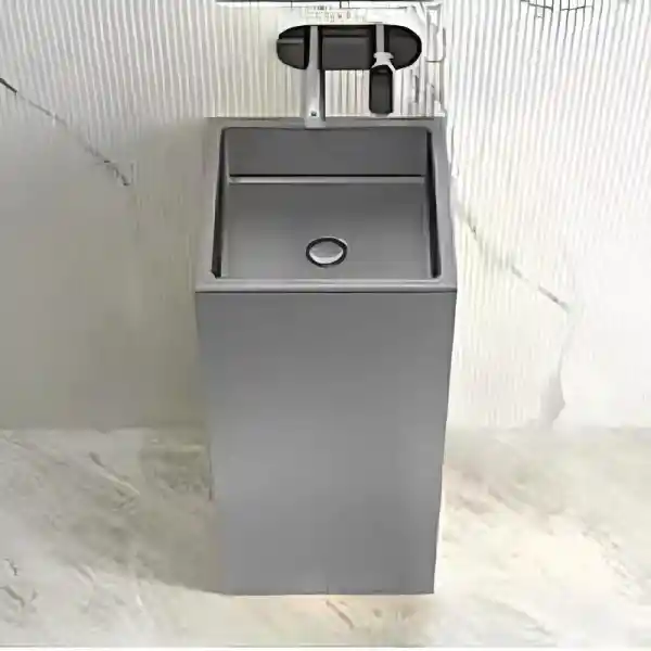 Schnelle Sch S8804 Chrome Monoblok Kare Çelik Lavabo