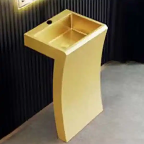Schnelle Sch G8805 Gold Monoblok Dikdörtgen Çelik Lavabo