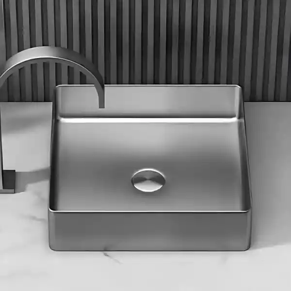 Schnelle Sch BL5503 Grey Tezgah Üstü Kare Çelik Lavabo
