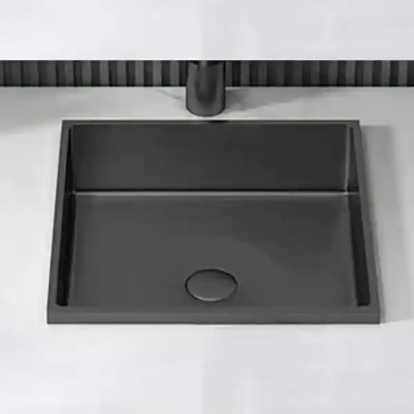 Schnelle Sch BK205 Black Tezgah Altı Dikdörtgen Çelik Lavabo