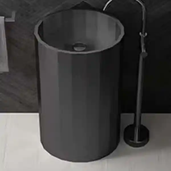 Schnelle Sch BK8818 Black Hegzagon Monoblok Çelik Lavabo