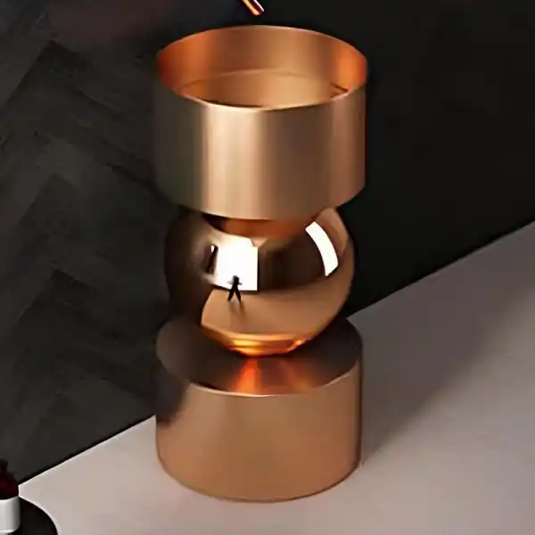 Schnelle Sch RG8828 Rose Gold Oval Monoblok Çelik Lavabo