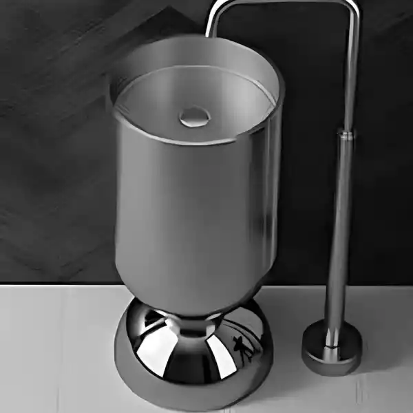 Schnelle Sch BL8829 Grey Oval Monoblok Çelik Lavabo