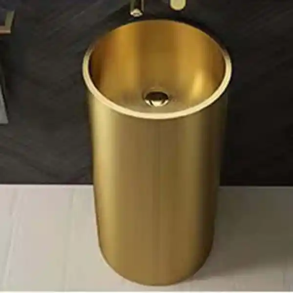 Schnelle Sch G8831 Gold Oval Monoblok Çelik Lavabo