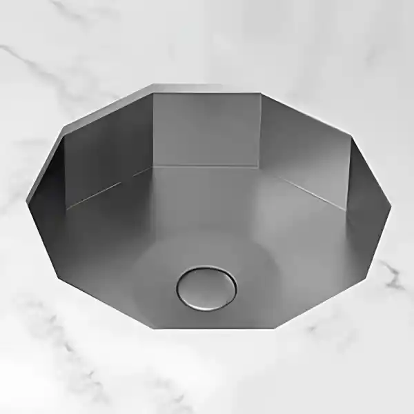 Schnelle Sch BL206 Grey Tezgah Altı Hegzagon Çelik Lavabo
