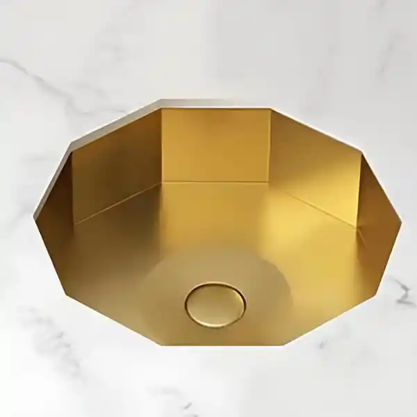 Schnelle Sch G206 Gold Tezgah Altı Hegzagon Çelik Lavabo
