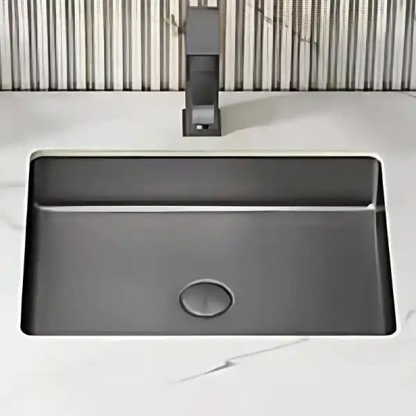 Schnelle Sch BL202 Grey Tezgah Altı Dikdörtgen Çelik Lavabo
