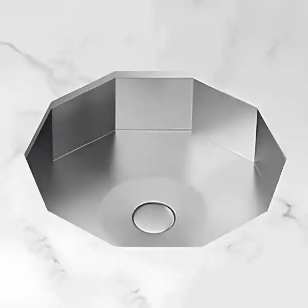 Schnelle Sch S206 Chrome Tezgah Altı Hegzagon Çelik Lavabo