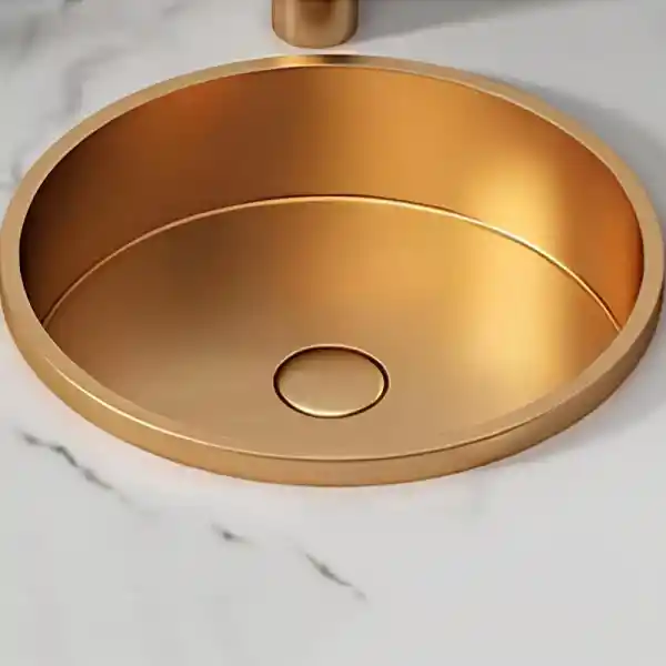 Schnelle Sch RG207 Rose Gold Tezgah Altı Oval Çelik Lavabo