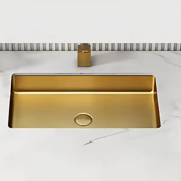 Schnelle Sch G208 Gold Tezgah Altı Dikdörtgen Çelik Lavabo