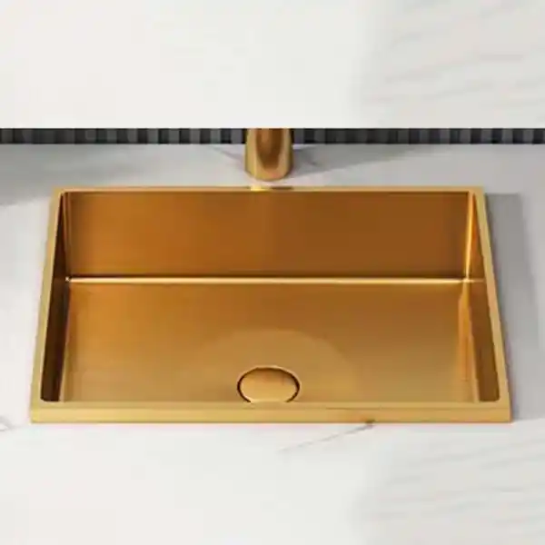 Schnelle Sch RG210 Rose Gold Tezgah Altı Dikdörtgen Çelik Lavabo