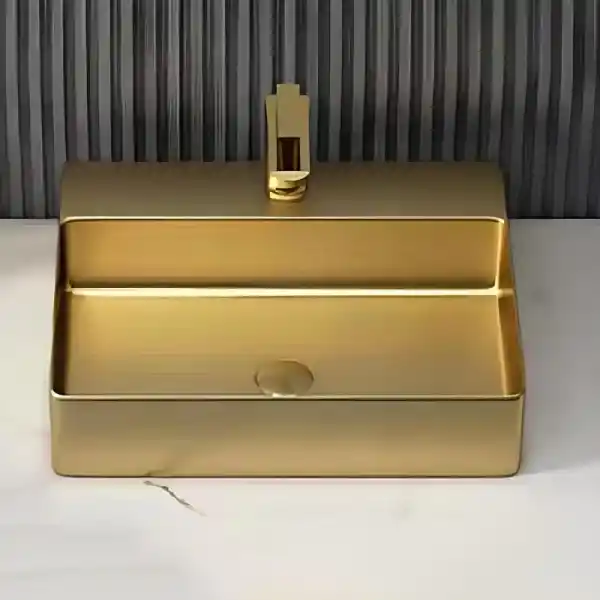 Schnelle Sch G5505 Gold Tezgah Üstü Dikdörtgen Çelik Lavabo