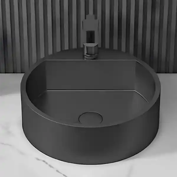 Schnelle Sch BK5506 Black Tezgah Üstü Oval Çelik Lavabo