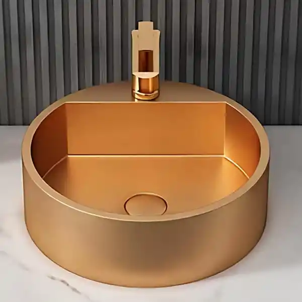 Schnelle Sch RG5506 Rose Gold Tezgah Üstü Oval Çelik Lavabo