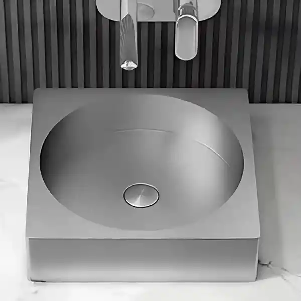Schnelle Sch S5507 Chrome Tezgah Üstü Kare Çelik Lavabo