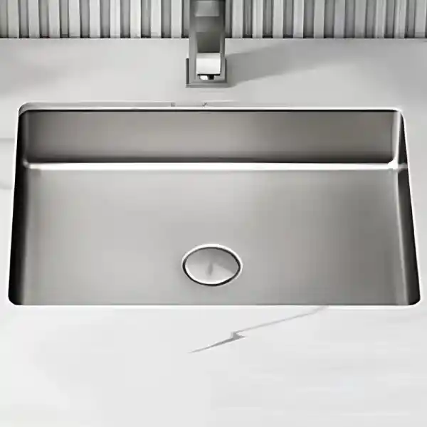 Schnelle Sch S202 Chrome Tezgah Altı Dikdörtgen Çelik Lavabo