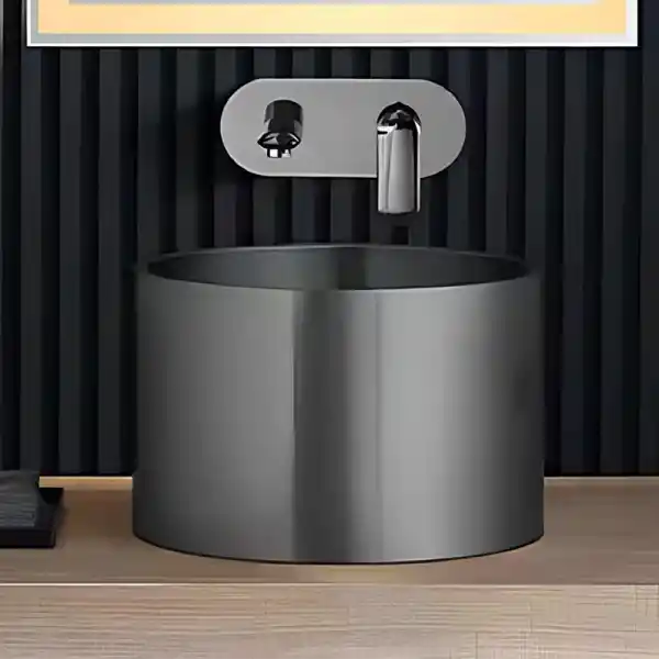 Schnelle Sch BL5511 GreyTezgah Üstü Oval Çelik Lavabo