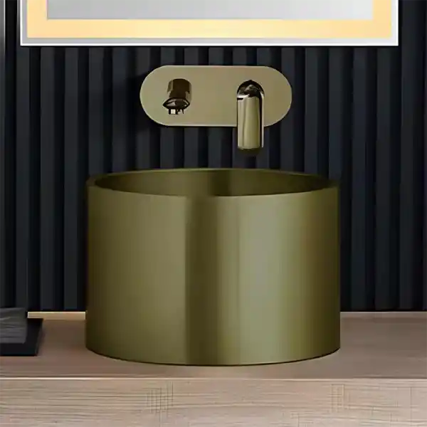 Schnelle Sch B5511 Rustik Tezgah Üstü Oval Çelik Lavabo