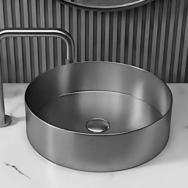 Schnelle Sch BL5512 Grey Tezgah Üstü Oval Çelik Lavabo