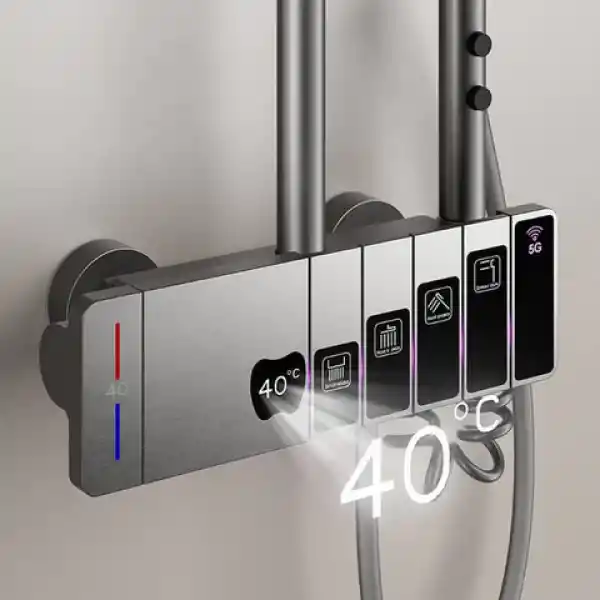 Schnelle Apple Black Termostatik Duş Seti