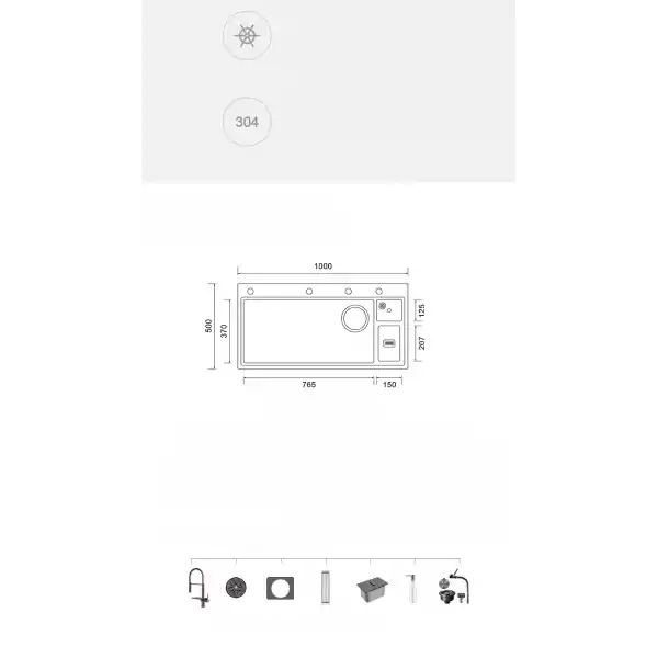 Schnelle AQ 10050NX 100 Cm Mutfak Evyesi