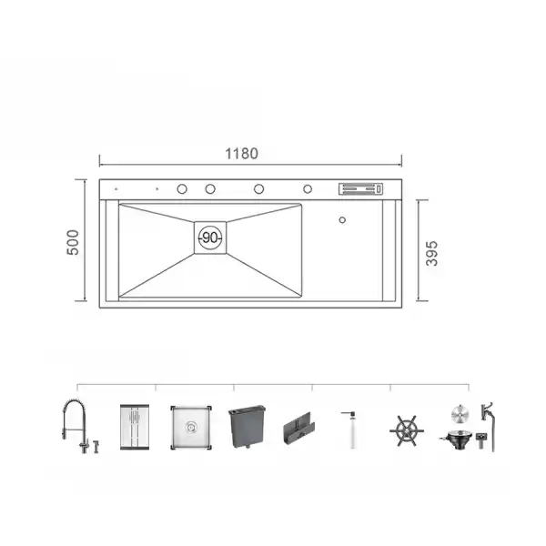 Schnelle AQ 11850NX 118 Cm Mutfak Evyesi
