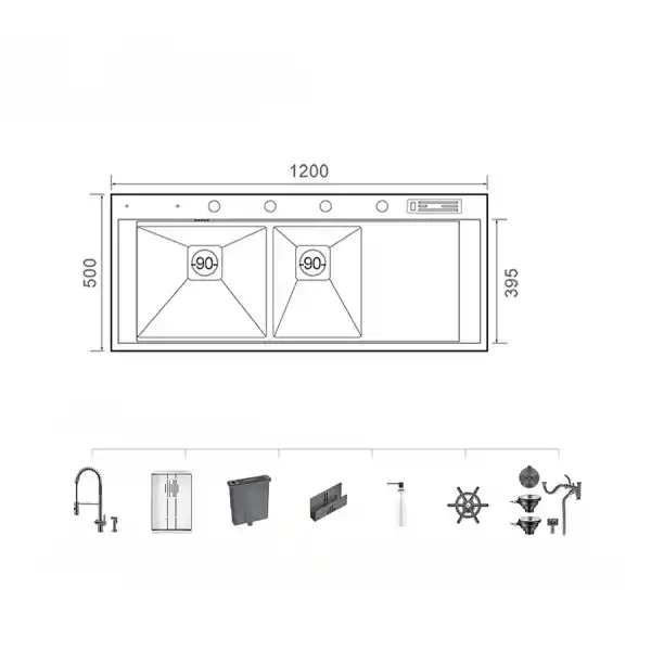 Schnelle AQ 12050NX 120 Cm Mutfak Evyesi