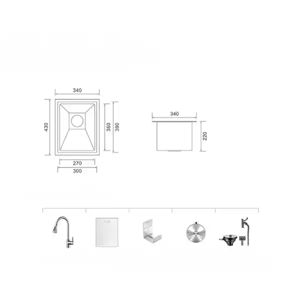 Schnelle AQ 3443Y 34 Cm Mutfak Evyesi