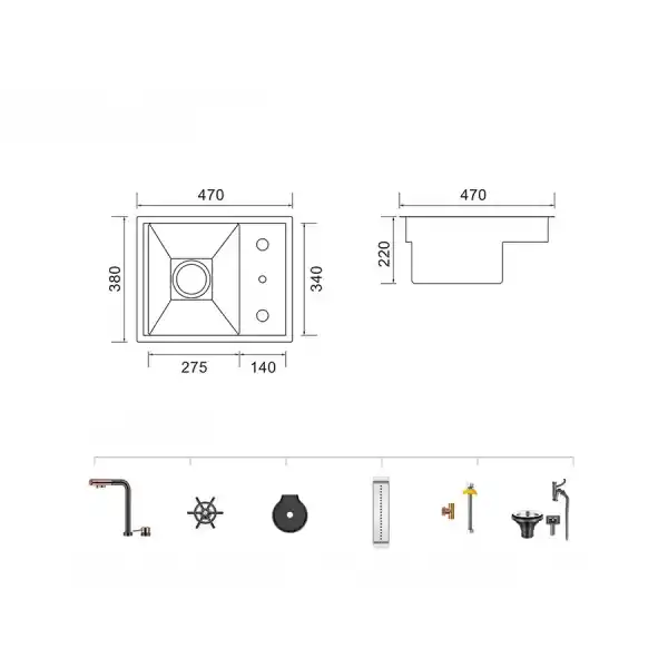 Schnelle AQ 4738NX 47 Cm Mutfak Evyesi