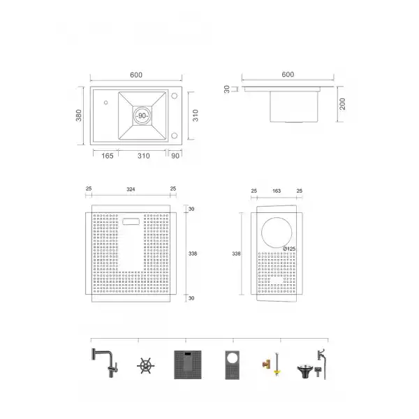 Schnelle AQ 6038NX 60 Cm Mutfak Evyesi