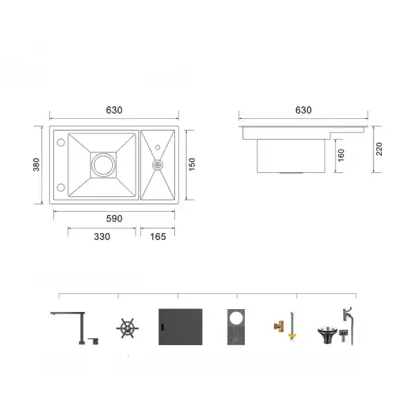 Schnelle AQ 6338NX 63 Cm Mutfak Evyesi