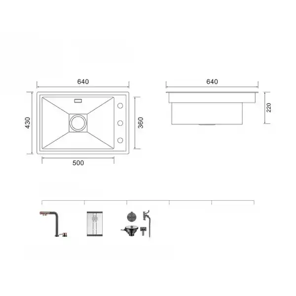 Schnelle AQ 6443NG 64 Cm Mutfak Evyesi