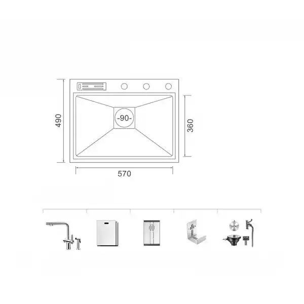 Schnelle AQ 6449Y 64 Cm Mutfak Evyesi