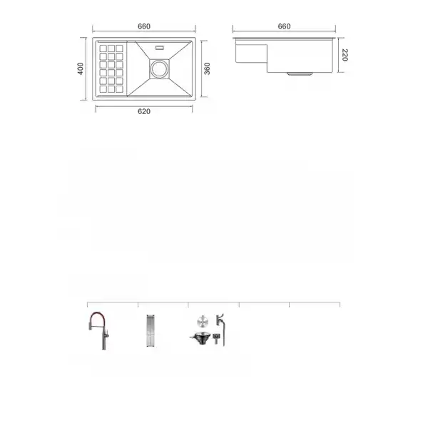 Schnelle AQ 6640NXY 66 Cm Mutfak Evyesi