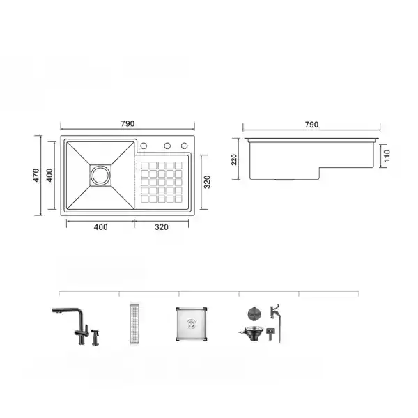 Schnelle AQ 7947NF 79 Cm Mutfak Evyesi