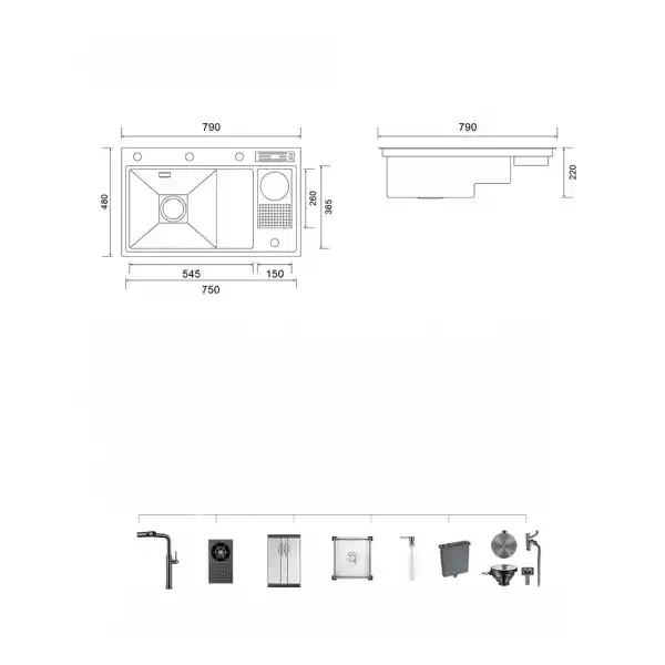 Schnelle AQ 7948NX 79 Cm Mutfak Evyesi