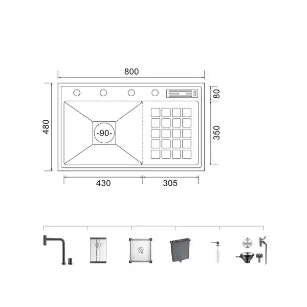 Schnelle AQ 8048NJ 80 Cm Mutfak Evyesi