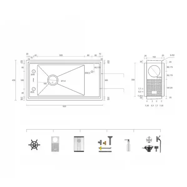 Schnelle AQ 8243XD 82 Cm Mutfak Evyesi